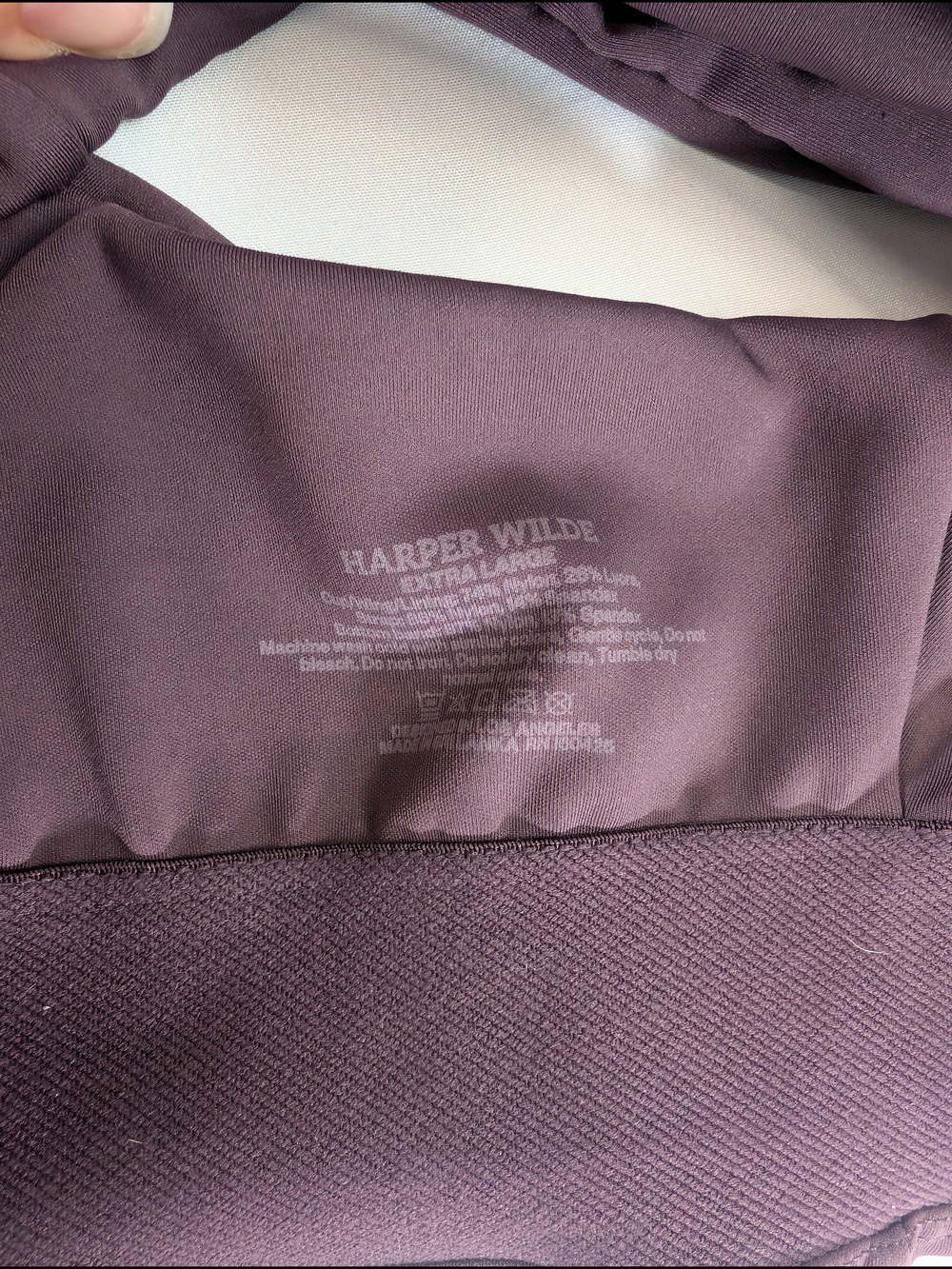 Harper Wilde Plum Cross-Back Sports Bra - Picture 4 of 5